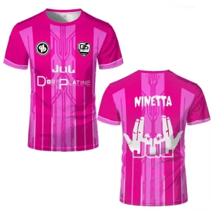 2025 JUL Maillot TOTO Et Ninetta Jersey Women Trendy Rap Culture Print T-shirts BreathShort Sleeved T-Shirt Women T-Shirt Jersey