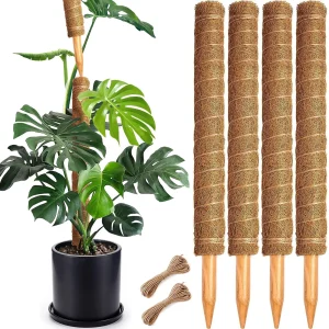 38/43/53CM Plant Climbing Coir Totem Pole Safe Gardening Coconut Stick For Climbing Plants Vines And Creepers Plant Support