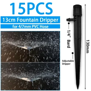 WUJIE Greenhouse Watering Sprinkler Dripper Drip Irrigation Garden Adjustable Mist Emitters Stake Micro Spray Rotating Nozzle