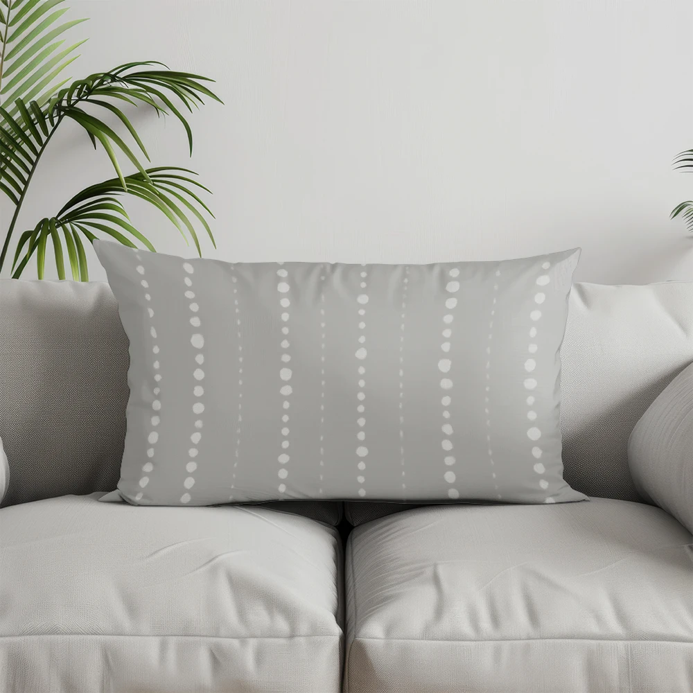 Home Decor Polka Dot Stripes Rectangle Pillow Suitable For Sofa Bedroom Car Pillow Cover Cushion Rectangular Back Cushion - الصورة 2
