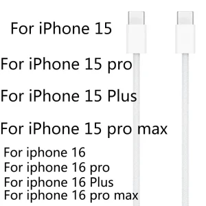 Original 20W USB-C Power Adapter For iphone 17 16 15 14 mini Pro Max Type C fast charger for Apple Cable for iPhone X 12 13 Plus
