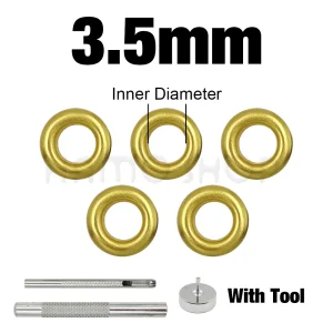 100set Gold Color Metal Eyelet Grommets With Eyelet Punch Die Tool Set For Leathercraft DIY Clothing Shoes Belt Bag Accessories