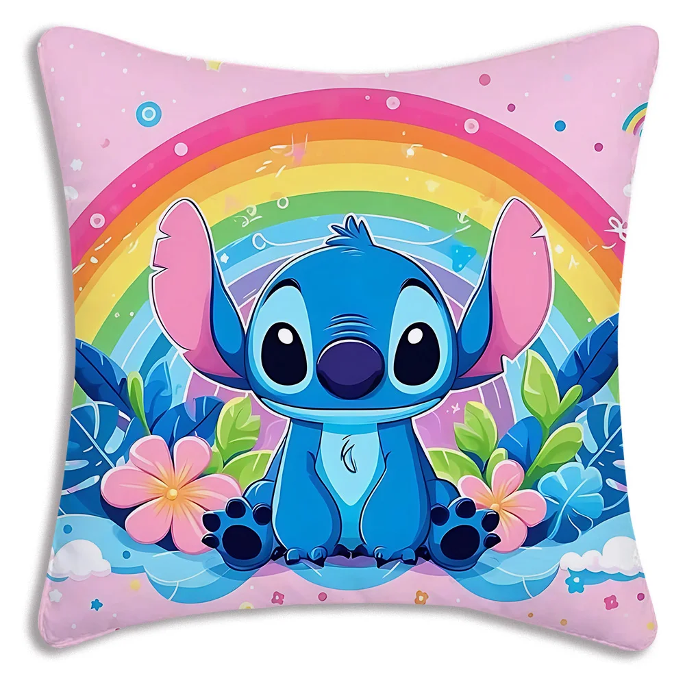 Hot Cartoon Anime S-Stitchs Pillow Covers Cartoon Sofa Decorative Home Double-sided Printing Short Plush Cute Cushion Cover - Image 6