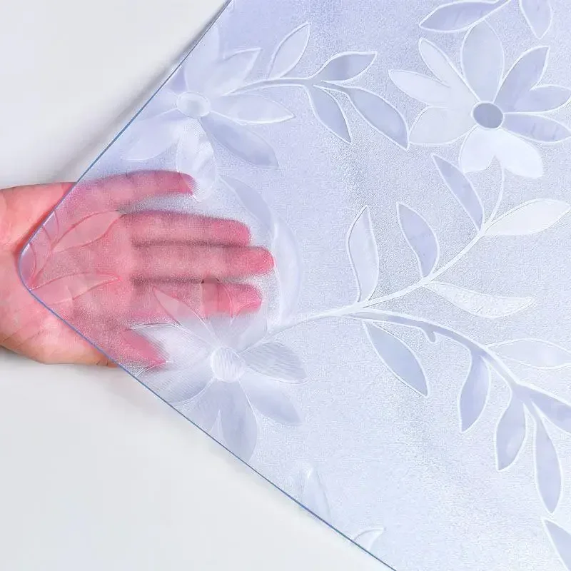 PVC Transparent Tablecloth Waterproof Oil-proof Anti-scalding Soft Glass Rectangular Tablecloth Kitchen Table Mat Table Cover - الصورة 6