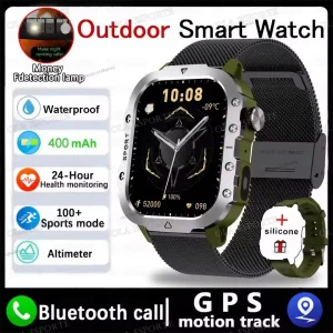 Outdoor Sports Smartwatch New 2025 2.01 inch HD Screen LED Flashlight Bluetooth Talking Smart Watch for Men Women Holiday Gift