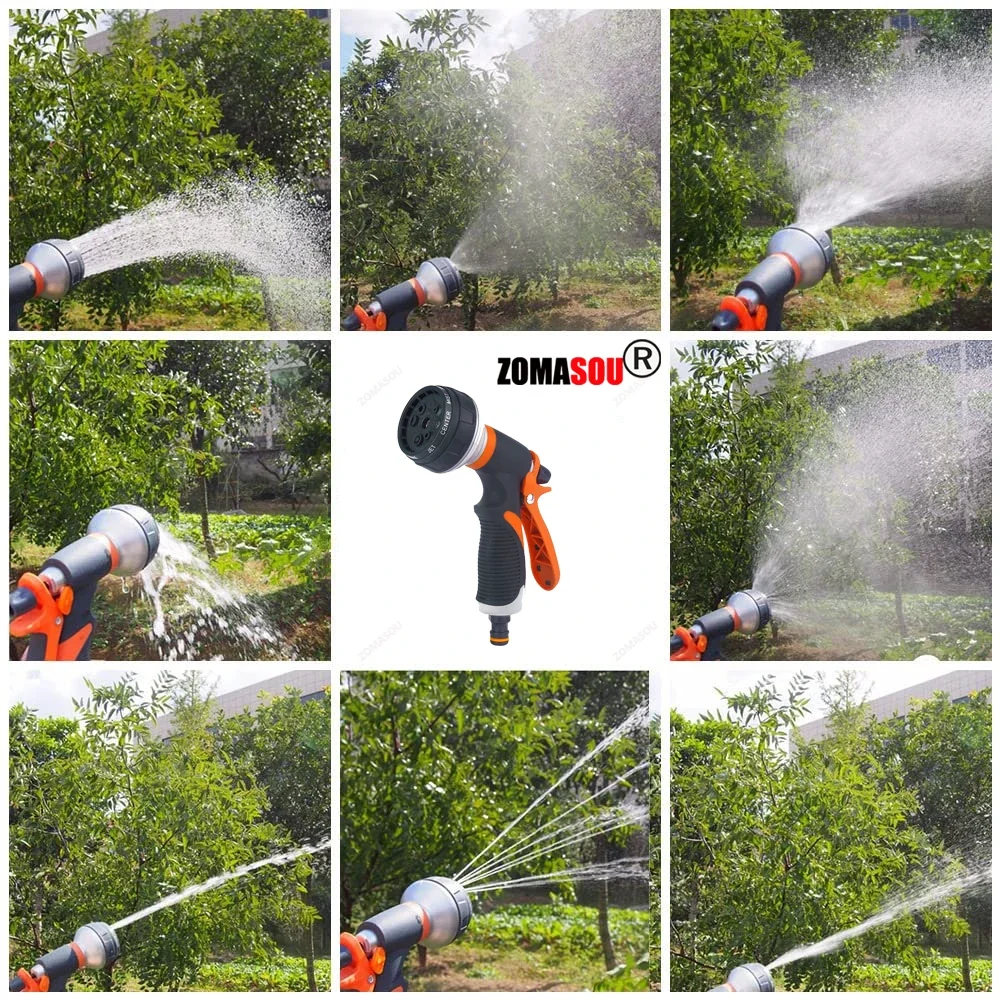1-5Pc Garden Watering Gun 8 Modes High Pressure Sprayer Adjustable Irrigation Watering Nozzle Plant Lawn Yard Watering Sprinkler - الصورة 3