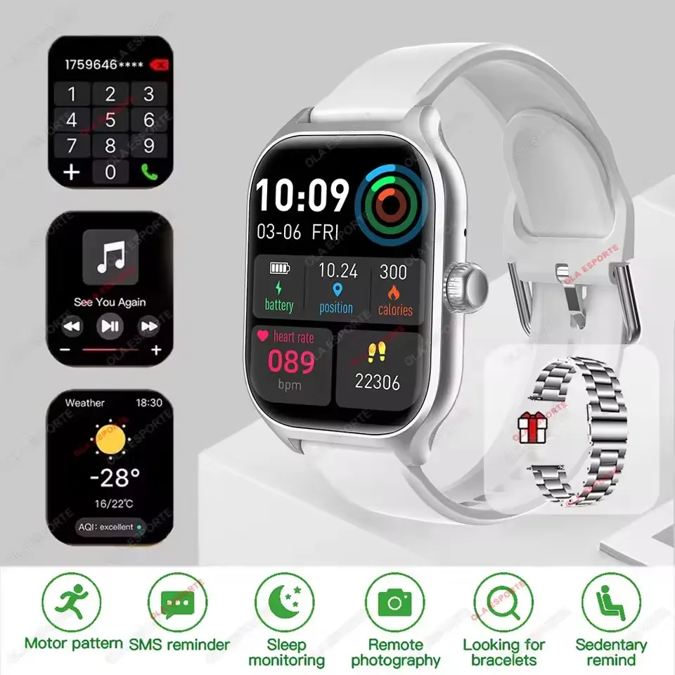 New Smartwatch Dial to Answer Calls Calorie Tracking Heart Rate Blood Oxygen Monitoring Bluetooth Smart Watch for ios Android - Image 9