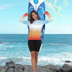 Women's UPF 50+ Sun Shirts Long Sleeve UV Protection Rash Guard Lightweight Quick Dry SPF Hiking Tops Outdoor