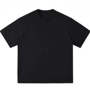 300g Thick Combed Cotton Round Neck T-shirt, Solid Color Loose Fit Simple and Casual Basic Style Suitable for Both Men and Women