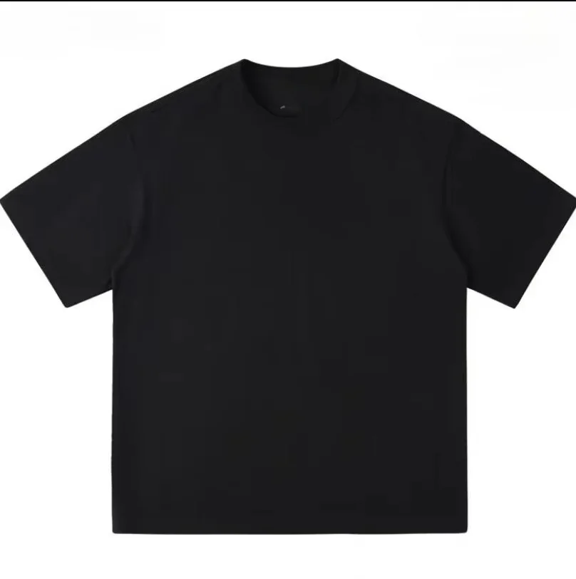 300g Thick Combed Cotton Round Neck T-shirt, Solid Color Loose Fit Simple and Casual Basic Style Suitable for Both Men and Women - Image 8