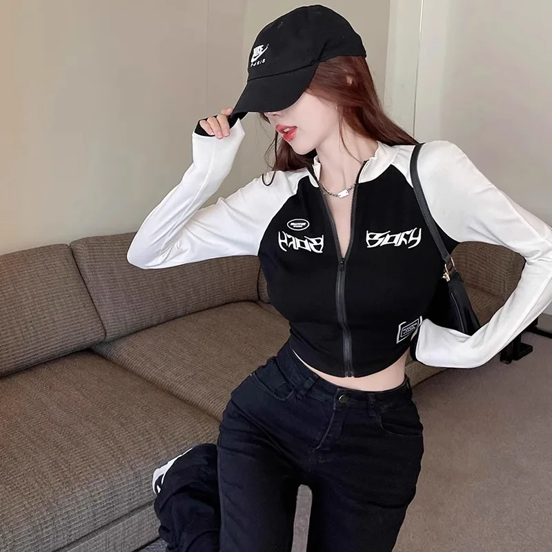American Style Zippered Long Sleeved T-shirt - الصورة 4
