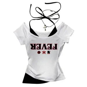 Hawkins Demogorgon White Short Sleeve Vintage Basic Tees Ladies Clothes Grunge Graphic Top Casual T Shirt Women