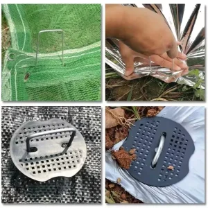 Garden Peg Silver Metal U-Shape Garden Staple Garden Ground Nail Film Fixed Pegs Gardening Fixing Tools Film Peg Landscape Spike