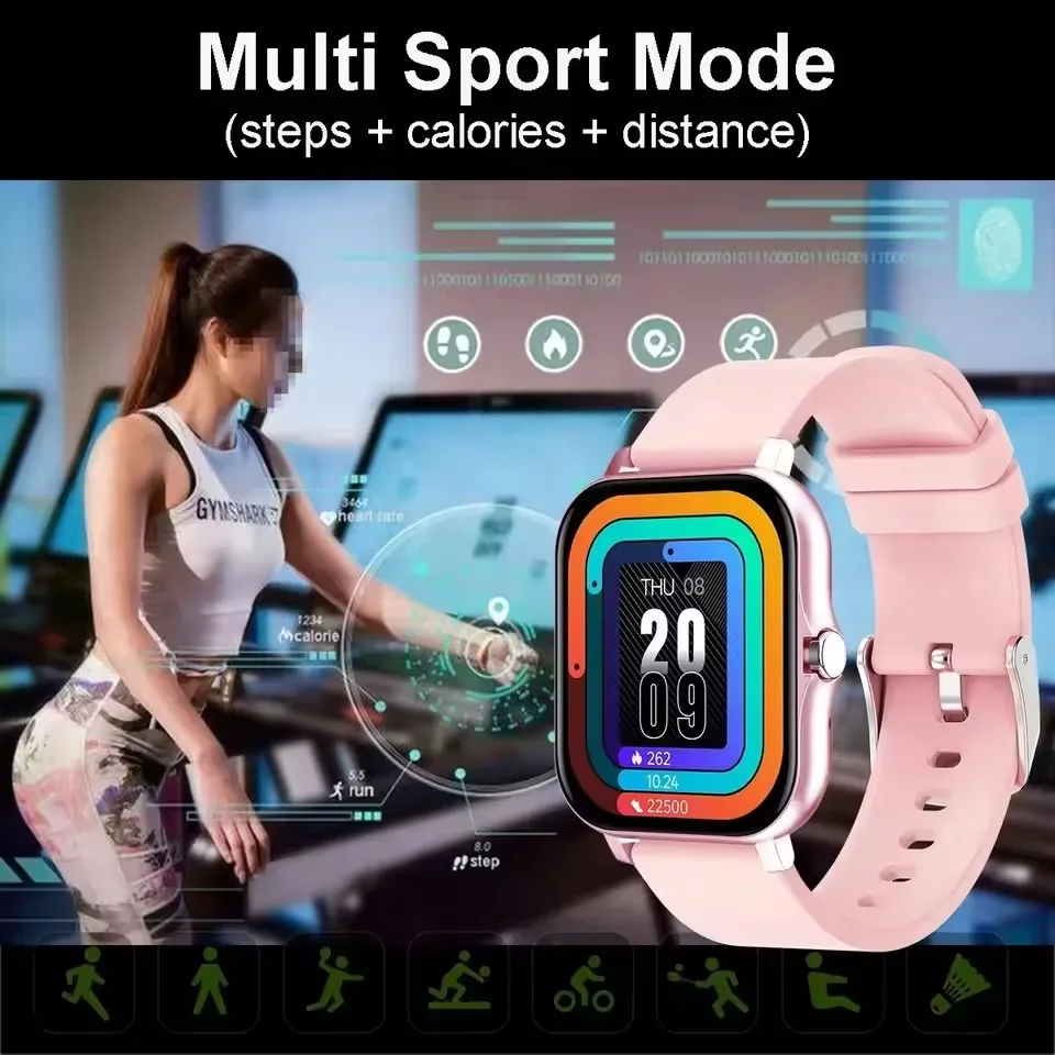 2025 Smart Watch 2.01‘’ Full Touch Amoled BT Call Sport Waterproof Watches Heart Rate Blood Pressure SmartWatch for Men Women - الصورة 3