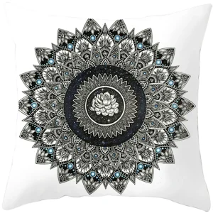 Mandala Print Square Pillowcase Home Decor Car Sofa Cushion Cover