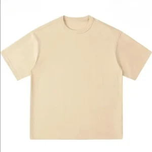 300g Thick Combed Cotton Round Neck T-shirt, Solid Color Loose Fit Simple and Casual Basic Style Suitable for Both Men and Women