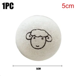 "6pcs Eco-Friendly Wool Dryer Balls - Natural Fabric Softener, Reduce Static & Shorten Drying Time- Chemical-Free"