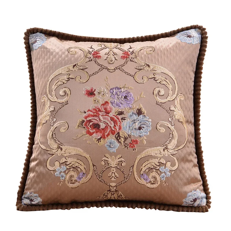 Jacquard Floral Decorative Cushion Cover 48x48cm Sofa Home Bedroom Decor Classic Throw Pillowcase Chair Waist Covers - Image 6