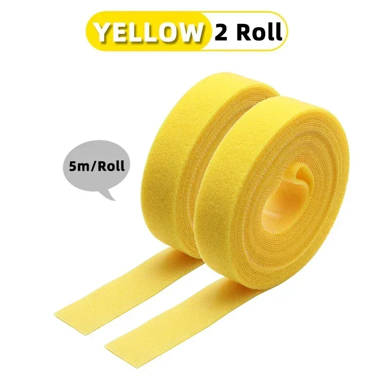 5m/roll Cable Ties Reusable Loop Bundle Self Adhesive Fastener Clip Wire Holder Management DIY Accessories Nylon Strap Organizer - الصورة 15