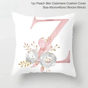 45x45cm Pink Letter Cushion Pillowcase Decorative Sofa Polyester