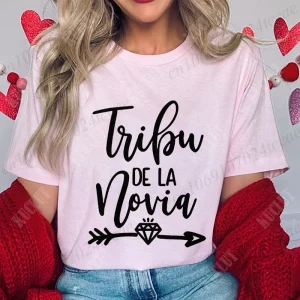 Spanish Team Bride Tribe T-shirt Girls Single Farewell Bachelorette Party Shirt Bridal Shower Wedding Party Tops Women Clothing