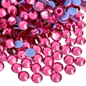 BOBOHOO Multi-color SS6-SS30 Glass Crystal Hot Fix Rhinestones Flatback Iron On Stone For DIY Nail Art Fabric Clothes Decoration