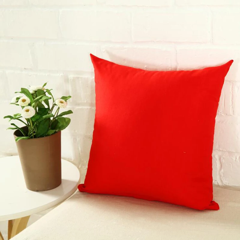 40*40cm Pillow Case Solid Color Sofa Cushion Backrest Pillowcase Family Living Room Cushion Waist Cushion Cover For Household - الصورة 13