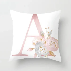 45x45cm Pink Letter Cushion Pillowcase Decorative Sofa Polyester