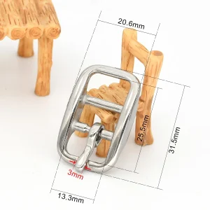 1pieceStainless Steel Adjustable Belt Buckle Double-bar Pin Buckle Tri-glide Slider Horse Halter Harness Accessories Parts
