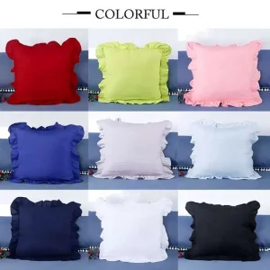 1-Pack Pillowcases with Ruffles (No Pillow Core ) , Farmhouse French Shabby Romantic Chic Pillow Cover for Bedding