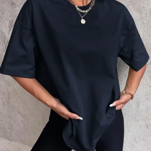 100% Cotton Solid Color Summer Womens T Shirt Street Hip Hop T-Shirts Loose Casual Short Sleeve Comfortable Fashion Tee Tops