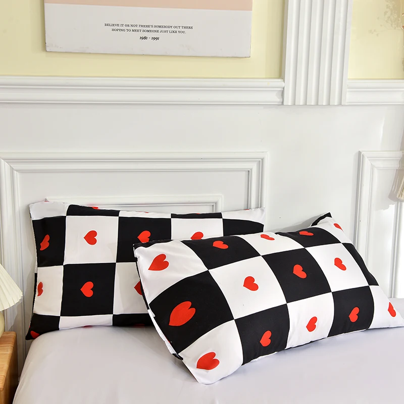 Printed Pillow Cover 2pcs Pillowcase 48x74cm Pillow Sham for Home Bed Pillowslip Rectangle Cushion Cover funda almohada - الصورة 27