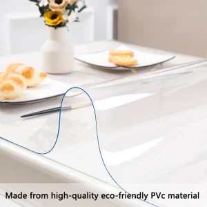 PVC Waterproof Tablecloth – Non-Slip, Oil-Resistant, Scratch-Resistant, Easy to Clean, Ideal for Dining Tables and Desks