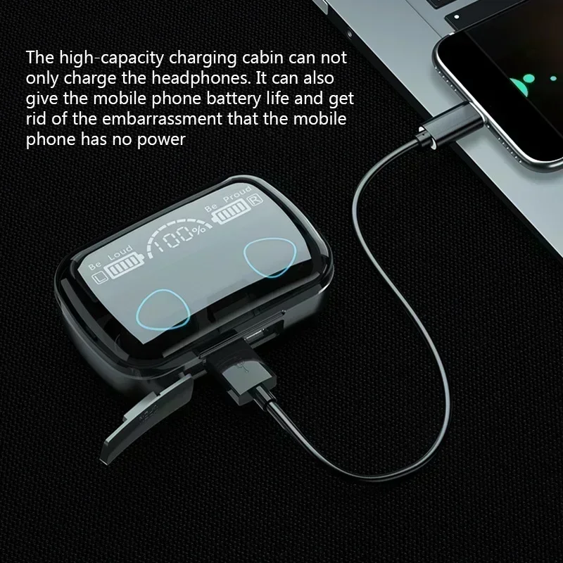 Wireless Bluetooth Headphones Handfree Dispay Bluetooth Earphones HiFi Stereo Music Wireless Earbuds Waterproof Gaming Headset - الصورة 5