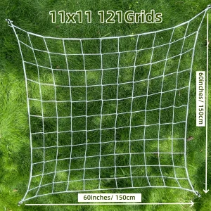 4'' Mesh Trellis Netting for Grow Tents Plant Support Elastic ScrOG/ LST/ HST Net with Hooks Grow Box Kit Low Stress Training