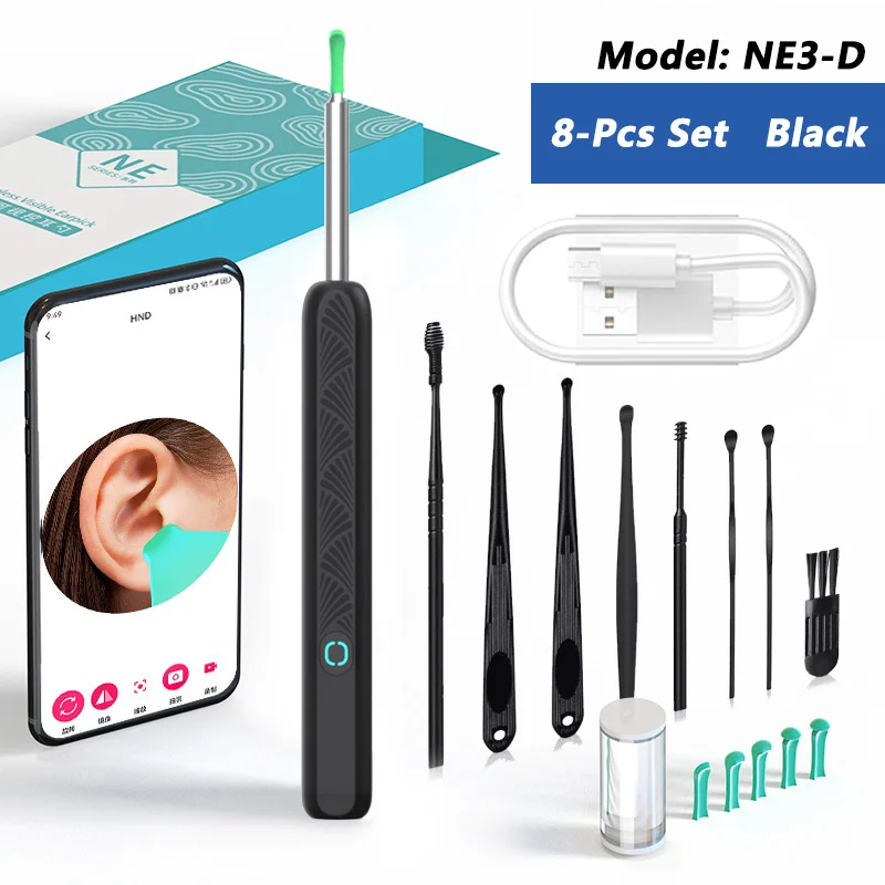 Visual Ear Wax Cleaner with Camera Safe Earwax Removal Endoscope with 5M Camera Luminous Otoscope Ear Cleaning Tools Ear Care - Image 11