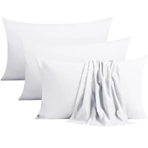 4pcs Microfiber Pillowcases Solid Color, Envelope Closure, Machine Washable, Woven Fabric, for Bedroom, Living Room