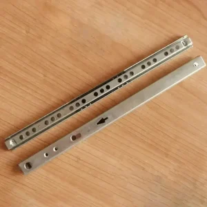 1Pair Drawer Steel Ball Rail Slide Drawer Ball Guide Two Sections 17mm Wide Steel Fold Furniture Hardware Fittings