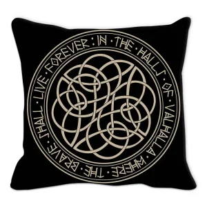 Viking Amulet Pillowcase Sofa Cushion Home Decor  Black and White Geometric  Cover