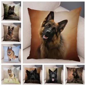 Shepherd Dog Print Decorative Pillowcase Living Room Office Ornaments Home Pillowcase
