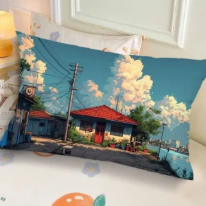 Ins-Style Ink Landscape Dormitory Pillow, Bedside Bedroom Pillow Gift, Nap Creative Living Room Sofa Cushion